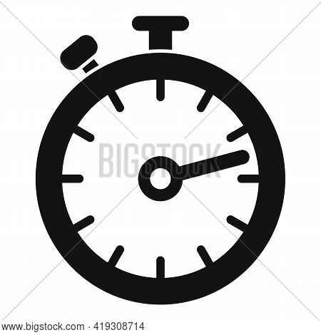 Driving School Stopwatch Icon. Simple Illustration Of Driving School Stopwatch Vector Icon For Web D