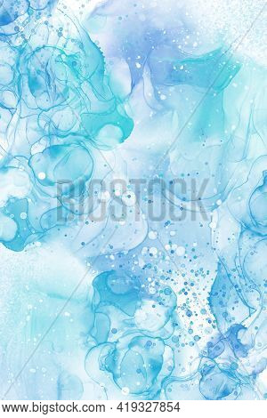 Abstract Fluid Art Painting Background Alcohol Ink Technique