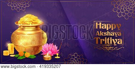 Background For Happy Akshay Tritiya Religious Festival Of India Celebration