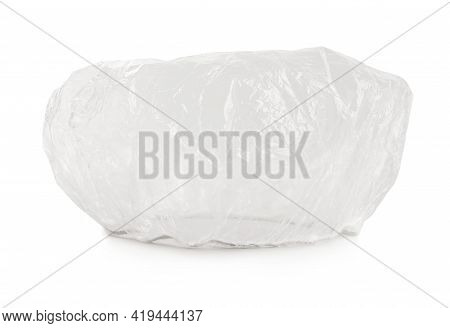 Transparent Waterproof Shower Cap On White Background