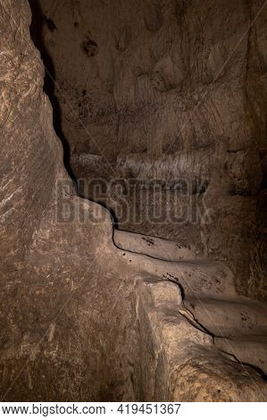 The Wall Of The Economic Cave - Columbarium - A Dovecote Near The Excavations Of The Ancient Maresha