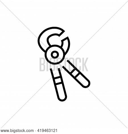 Dental Instrument Icon. Dentistry On White Background. Editable Stroke.