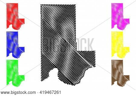 Ellis County, Oklahoma State (u.s. County, United States Of America, Usa, U.s., Us) Map Vector Illus