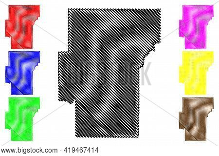 Hughes County, Oklahoma State (u.s. County, United States Of America, Usa, U.s., Us) Map Vector Illu