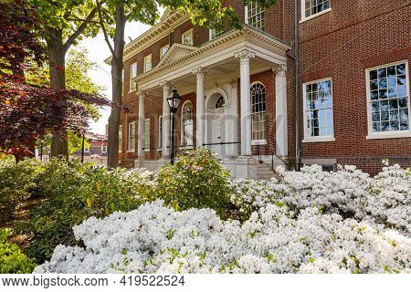 Historical Maryland State Capitol Building In Annapolis, The Oldest State House That Is Still In Use