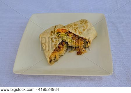 Authentic Tex Mex Cuisine Food Known As The Buritto