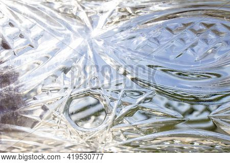Stock Foto Glass Texture, Crystal Closeup A Photo