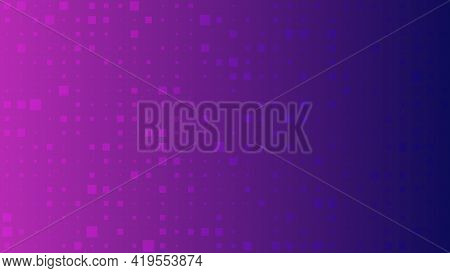 Abstract Geometric Background Of Sircles. Purple Pixel Background With Empty Space. Vector Illustrat