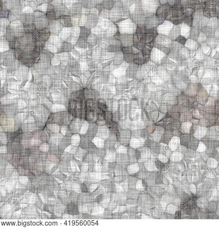 Rustic Blotched Charcoal Grey French Linen Woven Texture Background. Blobby Neutral Old Vintage Clot