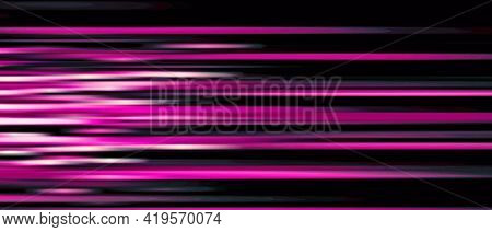 Template With Pink Stripe Neon Lines For Background. Horror Pattern With Color Lines. Different Shad