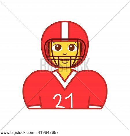 Isolated Amercian Football Player. Sport Icon - Vector