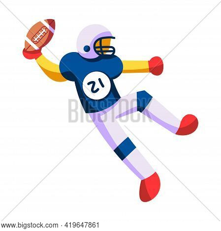Isolated Amercian Football Player. Sport Icon - Vector
