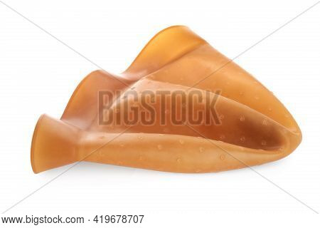 Brown Rubber Shower Cap Isolated On White