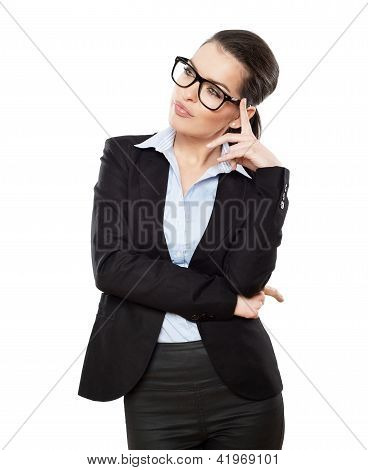 Businesswoman Looking At