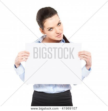 Office Worker With A Sheet Of Paper