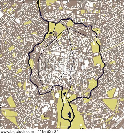 Map Of The City Of Of Braunschweig, Germany