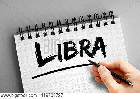 Libra - Text On Notepad, Concept Background