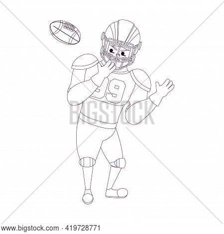 Isolated Amercian Football Player. Sport Icon - Vector
