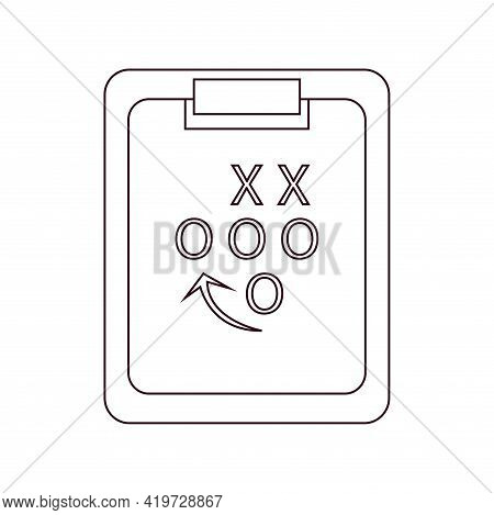 Isolated Ameican Football Play Chart Vector Illustration