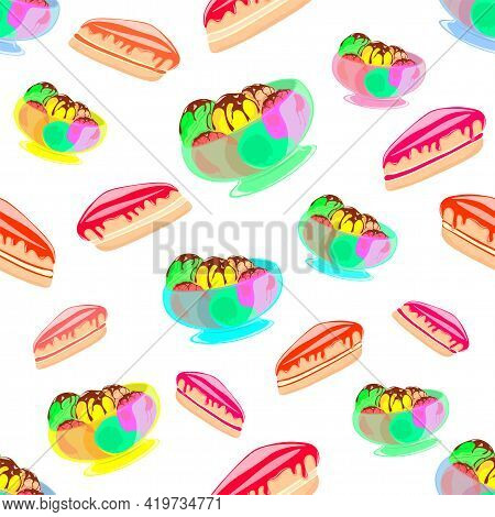 Live Sweetly And Enjoy The Abundance Of The Flavors Of Life, Pattern, Isolated White Background