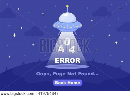 404 Error And Page Not Found Vector Illustration. Lost Connect Problem, Warning Sign, Or Site Breakd