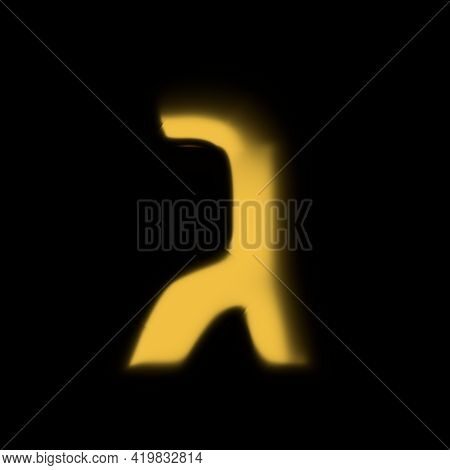 Gold Realistic 3d Rendering Hebrew Alphabet, Shiny Metallic Jewfish Symbols And Characters