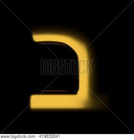 Gold Realistic 3d Rendering Hebrew Alphabet, Shiny Metallic Jewfish Symbols And Characters