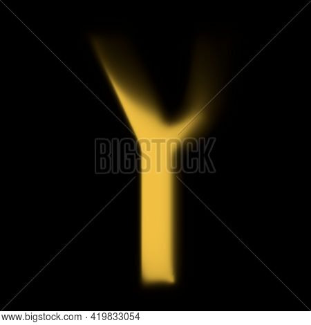 Gold Realistic 3d Rendering Hebrew Alphabet, Shiny Metallic Jewfish Symbols And Characters