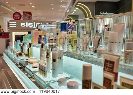 KUALA LUMPUR, MALAYSIA - CIRCA JANUARY, 2020: personal care products on display at Pavilion Kuala Lumpur shopping centre.