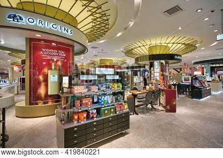 KUALA LUMPUR, MALAYSIA - CIRCA JANUARY, 2020: personal care products on display at Pavilion Kuala Lumpur shopping centre.