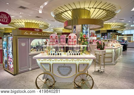 KUALA LUMPUR, MALAYSIA - CIRCA JANUARY, 2020: personal care products on display at Pavilion Kuala Lumpur shopping centre.