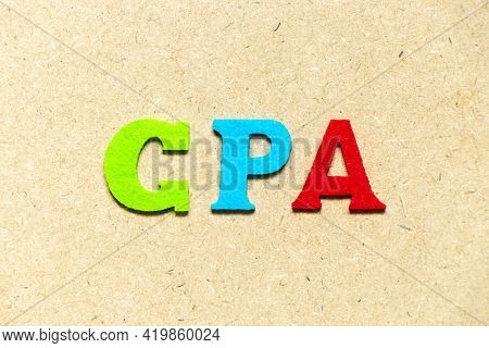 Color Cloth Alphabet Letter In Word Cpa (abbreviation Of Cost Per Click Or Certified Public Accounta