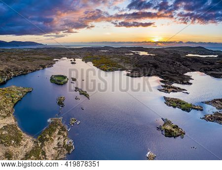 Aerial View Of Doon Fort By Portnoo - County Donegal - Ireland