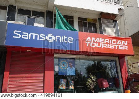 Samsonite And American Tourister Logo. They Are American Luggage Manufacturer And Retailer, With Pro