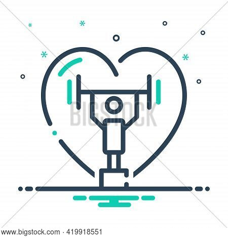 Mix Icon For Healthy Healthful Salubrious Yoga Exercise Nutrition Dumbbells
