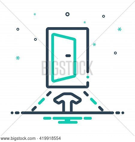 Mix Icon For Input Penetration Entry Admission Ingress