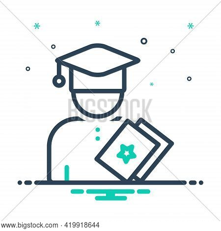 Mix Icon For Education  Eligibility  Fresher  Freshman  Man  Person  Qualification