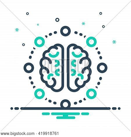 Mix Icon For Mind-share Mind Share Thoughts Neurone Distribute Dispense Apportion