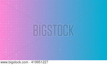 Abstract Geometric Background Of Sircles. Purple And Blue Pixel Background With Empty Space. Vector 