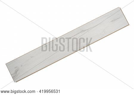 Laminate Flooring Isolated On White Background. Laminate Flooring Panels Background Texture. Laminat