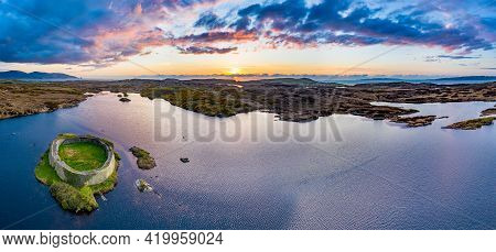 Aerial View Of Doon Fort By Portnoo - County Donegal - Ireland
