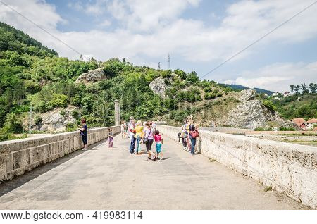 Visegrad, Bosnia, August 16, -  Bosnia And Herzegovina, 2014: The Old Bridge Of Mehmed-pasa Sokolovi