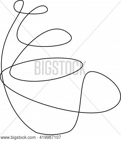Cup Of Coffee One Line Outline Black Doodle Simple