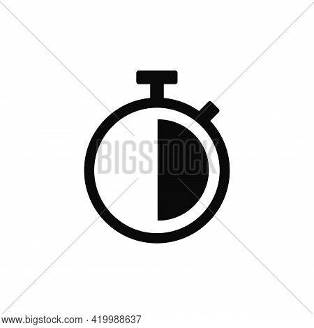 Stopwatch Icon Isolated On White Background. Stopwatch Icon In Trendy Design Style For Web Site And 