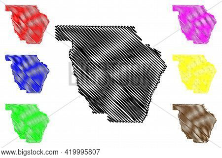 Wallowa County, Oregon State (u.s. County, United States Of America, Usa, U.s., Us) Map Vector Illus