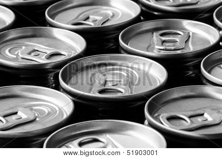 A Group Of Cans Background