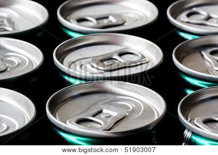 A Group Of Cans Background