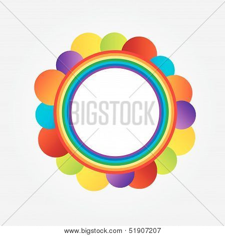 Background with colorful composition of circles