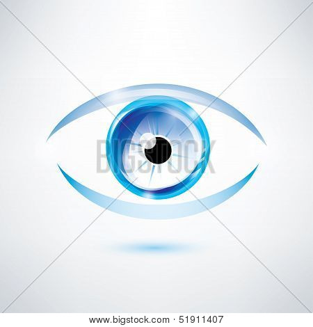 Human Blue Eye, Abstract Shape