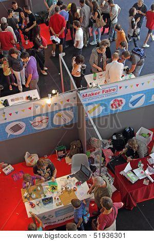 People At Maker Faire Festival